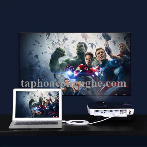 Ugreen 10444 3M Màu Trắng Cáp chuyển đổi Mini DP sang VGA hỗ trợ phân giải 1080P MD103 30010444